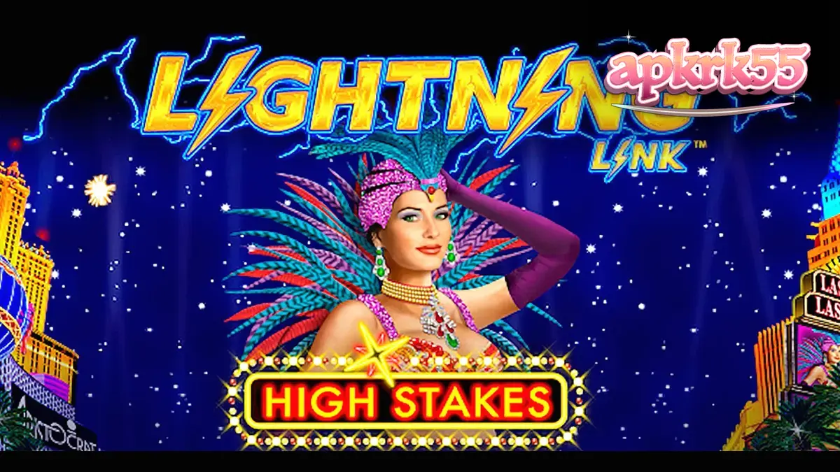 Tampilan layar permainan slot Lightning Link High Stakes dengan tema kasino mewah